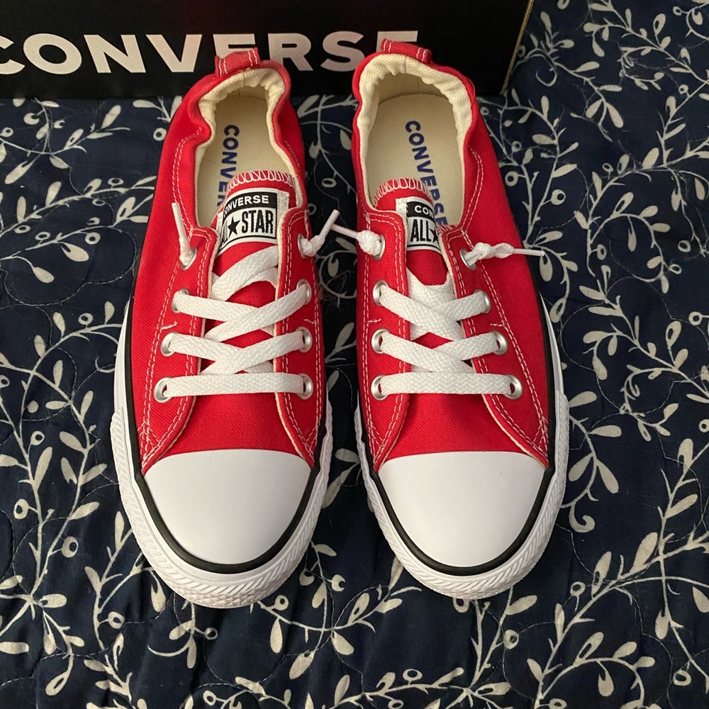 Brand new in box low-top Red Converse